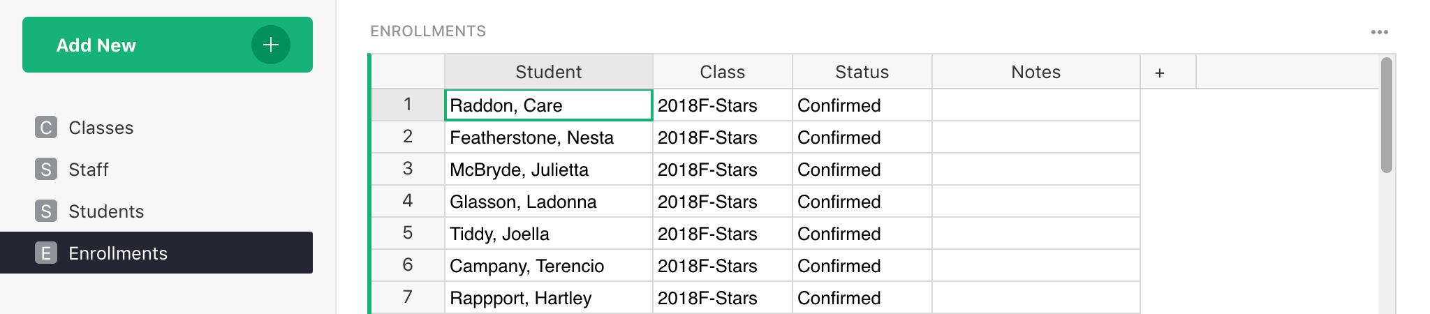 enrollments-table